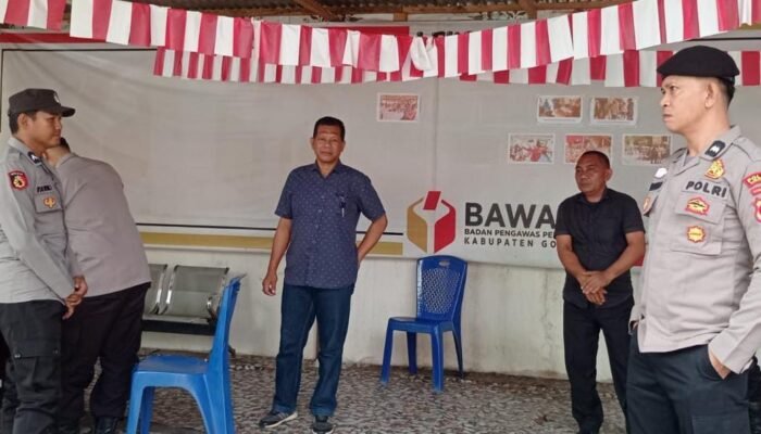 Satgas Gakum Polda Gorontalo Patroli di Bawaslu Gorontalo Pada Masa Tenang