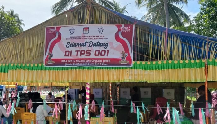 TPS 001 Desa Bunto, Popayato Timur  Sepi Pemilih
