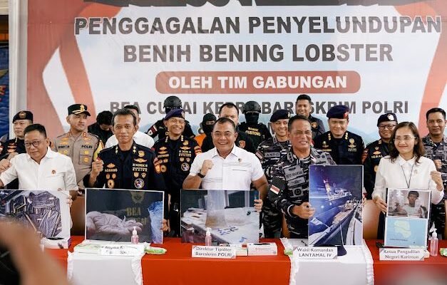 Polri dan Bea Cukai Gagalkan Penyelundupan Lobster Rp15,1 Miliar di Perairan Kepri