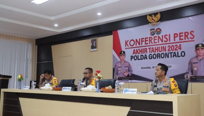 Polda Gorontalo Perkuat Hubungan dengan Media Lewat Konferensi Pers Akhir Tahun 2024
