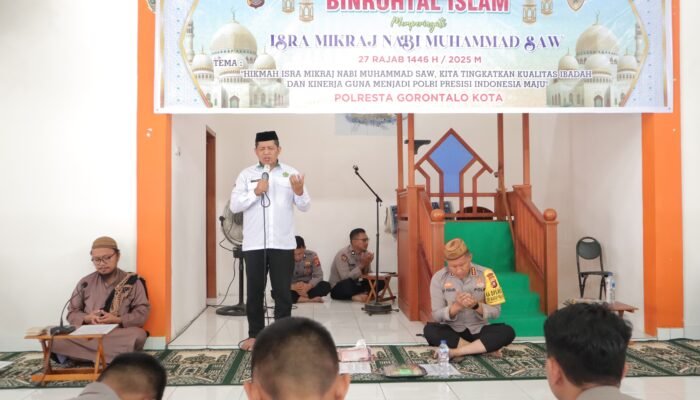 Polresta Gorontalo Kota Rayakan Isra Miraj dengan Penguatan Spiritual dan Ukhuwah Islamiyah