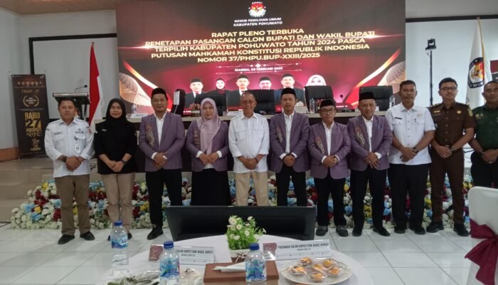 KPU Resmi Tetapkan Saipul Mbuinga-Iwan Adam Sebagai Bupati-Wakil Bupati Pohuwato