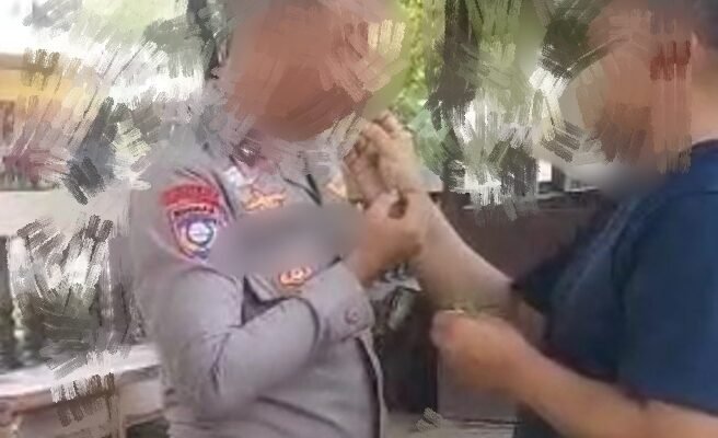 Terlambat Apel, Empat Polisi di Pohuwato Dihukum Makan Rumput, Diduga Perintah Pimpinan