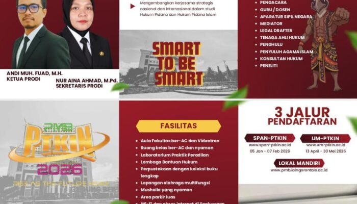Mencetak Generasi Hukum Unggul, Prodi Hukum Pidana Islam IAIN Gorontalo Buka Pendaftaran 2026/2027