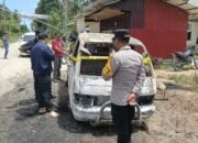 Pamapta Polres Pohuwato Bergerak Cepat, Mobil Carry Terbakar di Hulawa Diduga Angkut Solar Ilegal